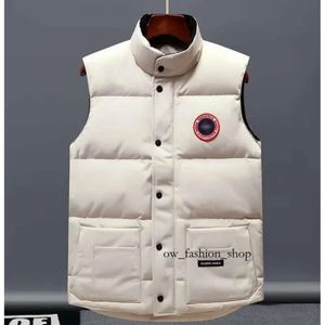 Designer Down Vest Pocket Jackets Parkas Zipper Badges Men Downs Casual Coat Canadian Tops Outdarse Meerdere kleuren 146 762