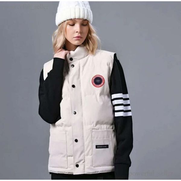 Diseñador Chaleco de plumón Chaquetas de bolsillo Parkas Cremallera Insignias Hombres Downs Abrigo casual Ganso canadiense Tops Outwear Múltiples colores 117