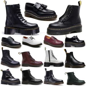 Diseñador Dr Boots Otoño e invierno Martines Top de cuero para hombres Corto al aire libre Hecho a mano 1460 Estilo universitario con cordones Cabeza redonda Pareja Botas de diseñador Barbecho Zapatos casuales