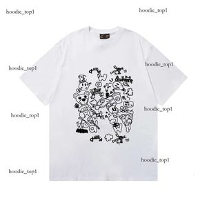 Diseñador Dibujo Camiseta Smiling Frafiti Algodón puro Drawdwew Tshirt Loose Sports Pintura de manga corta Camiseta de moda para hombres y mujeres Camiseta 3DA0