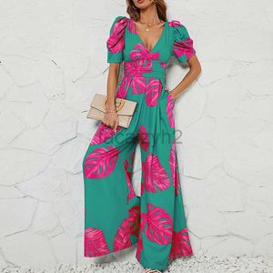 Designer Dress 2024 Dames Zomer Nieuwe High Tailed Short Mouwing Spicy Girl Wide Leg Jumpsuit voor dames plus size jurken