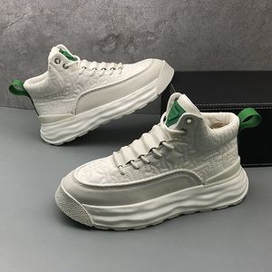 Designer Dress Italiaanse trouwfeestschoenen mode canvas ademende gevulkaniseerde casual sneakers dikke bodem business le