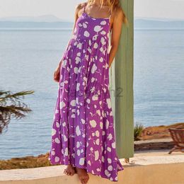 Robe de créateur Nouvelle robe pour femmes imprimées printemps / été avec sangle robe de plage de vacances plus robes