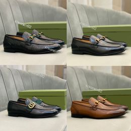 Designer Jurk Schoenen Merk Mannen Schoen Gesp Lofars Lederen Sneakers Comfortabele Platte Loafers