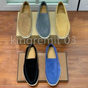 Designer Jurk Schoenen Loro Piana Heren Casual Schoenen Zachte Kasjmier Loafers Klassieke Stijl Handgemaakte Ademende Platte Hak Mode Schoen Canvas schoenmaat 39-46