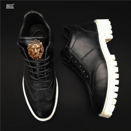 Designer geklede schoenen heren casual schoenen luxe sneakers dikke zool dikke zolen loafers
