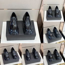 Designer Robe Chaussures Hommes Chaussures De Luxe Boucle Mocassins Noir En Cuir Verni Plate-Forme De Mariage Chaussure Hommes D'affaires Chaussures Taille 39-44