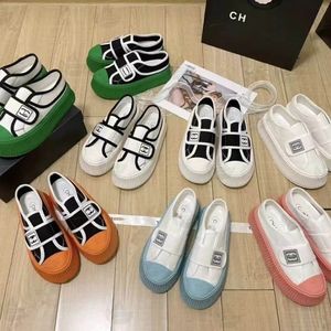 Chaussures habillées de créateur baskets semelle colorée adhésif chaussures décontractées chaussures en toile semelle épaisse surélevée femmes en plein air AAAAA +