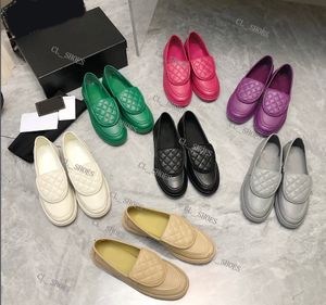 Designer Dress Shoes Women Loafers Luxe platform schoenen Mary Jane Chunky Sneaker Calfskin Mules