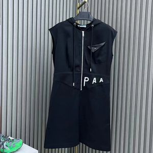 Robe de créateur Sweat à capuche pour femmes Femmes Robes décontractées Classique Vêtements en tricot Lettre de mode Motif Été Sweat à capuche sans manches Haute Qualité Luxe Femme Vêtements