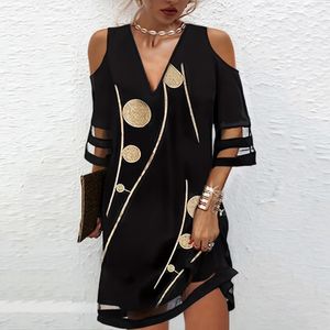 Diseñador Vestido Mujeres Vestido de Mujer Mujeres Vestidos Natural V Cuelle Capa de verano Manga Flora Vestidos estampados Vestidos de lujo Vestidos casuales de baño Mujeres Bata Gótica