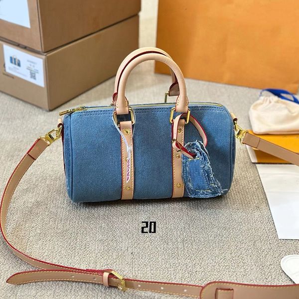 Bolsas de lona de diseñador Bolsas cruzadas para mujer 2024 Nuevos hombres Cross Body Travel Fashion Denim Blue Sport Paquetes al aire libre Classic Pillow Bag Bolsos Totes