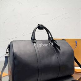 Sac de sport classique 45 cm 50 cm bagages de voyage grande capacité sac de voyage hommes en cuir véritable de qualité supérieure sac à main fourre-tout sacs à bandoulière hommes femmes sac