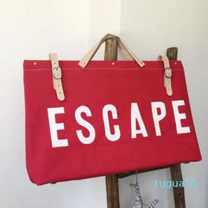 Designer-Duffle Bags Escape Unisex Canvas Handtassen Travel Bagage Duffel Letter Afdrukken Weekend Handtassen