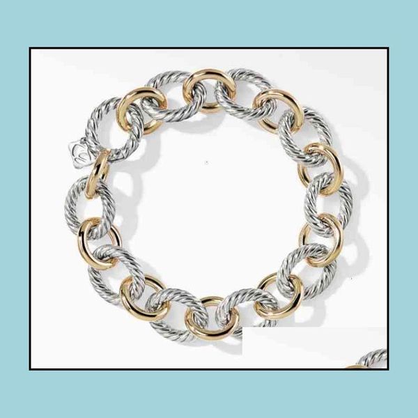 Designer DY Bracelet Bijoux chaîne en or bracelet femmes Bracelet Mens Dy Tendance Charme Femmes Platine ed Fil Bracelets Tête Plaquée Ronde