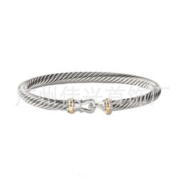 Designer DY Armband Luxe Top met dy Gebreid Gedraaid Draad Kleurscheiding Goud Haak Hoofd David Accessoires sieraden mode Romantisch Valentijnsdag cadeau