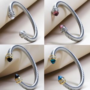 Designer Dy Luxury Top Quality 2024 Nouvelle série David Série Yaman Yaman Twisted Chandle Bracelet Bracelet pour hommes Bracelets Femmes Crochet 7 mm Wireaux Bijoux Exquis Gift Simple