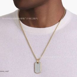 Diseñador DY Luxury Top Cabello Dy Collar Dy Regalo de calidad para niña Desginer David Yurma Jewelry Classic Chain Design Popular Diamond Tag Colgante 898
