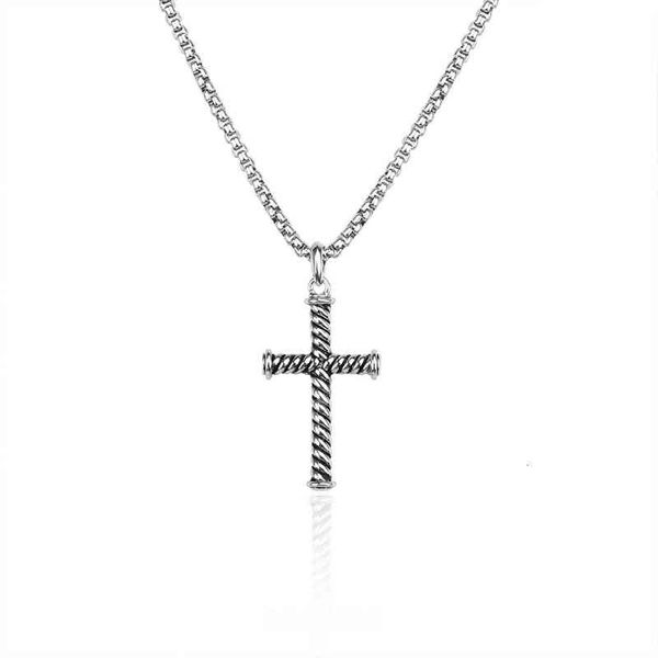 Designer DY Colliers Dy Cross collier designer Hommes Femmes Bijoux Fil Pendentif Style Hommes Cadeau De Noël de haute qualité haut de gamme bijoux pour femmes