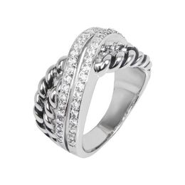 Diseñador DY anillo de lujo Top popular X cross set circón imitación clásico vendedor caliente accesorio de anillo Accesorios joyería moda romántica regalo del día de San Valentín