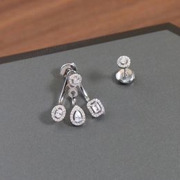 Pendientes de diseñador Pendientes Serie Messik Diamante único deslizante Pendientes asimétricos de alta calidad para mujer Joyería Fiesta Regalo del día de San Valentín
