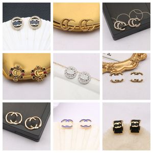 Boucles d'oreilles de créateur en perles de diamant, accessoires haut de gamme, cadeaux de noël, Collocation, différents Styles, 20 styles