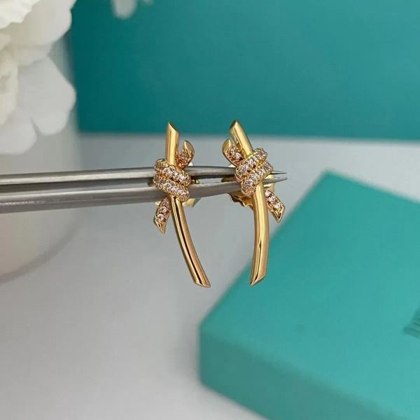 Boucle d'oreille de créateur pour hommes femmes bijoux de luxe en acier titane mode avec boucles d'oreilles en diamant anniversaire de mariage pour les femmes cadeaux