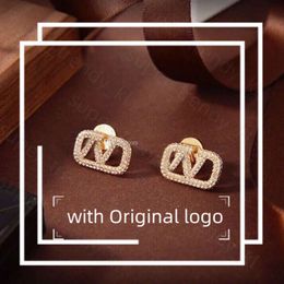 Designer oorbel Letter V Logo Stud Oording Luxe Women Fashion Hoop Jewelry Metal V Oorring ASFVCX Zeer goede Valentine Jewelry 263