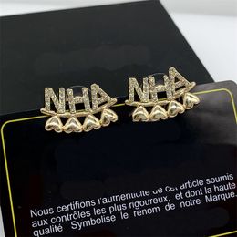 Designer oorbel vrouw oorbellen brief merk oorbuien goud luxe merk hoepel oorbellen eenvoudige diamanten sieraden vrouw accessoires geschenken