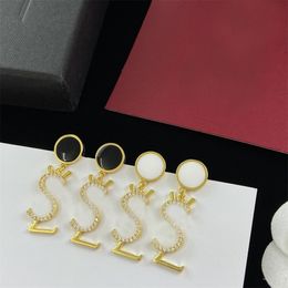 Designer oorbellen bengelen voor dames diamanten oording oorring oorrang luxe dames sieraden mode goudstudies oordingen ys ornamenten 2302241d