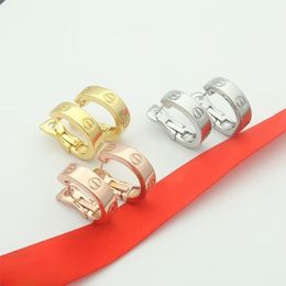 designer oorbellen ontwerper voor vrouwen luxe oorbellen Eeuwige klassieke aristocratische luxe dames schroefoorbellen goud rosé goud zilver drie kleuren om cadeau te kiezen