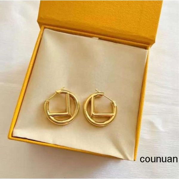 Boucles d'oreilles de créateurs Goujons d'oreille Dangle Lustre Femmes Hoop Boucles d'oreilles Premium Gold Diamond Stud Luxury Hoops Marque Lettre Design Boucles d'oreilles F Bijoux de mode avec boîte