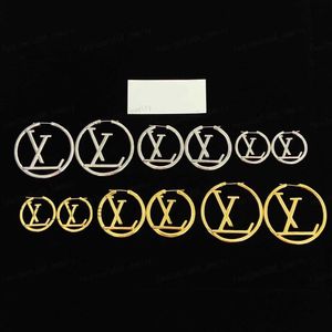 Designer oorbellen mode klassieke Romeinse cijfers Grote Hoop Huggie oorbellen goud/zilver 3 maten 3cm#4cm#5cm Cadeau
