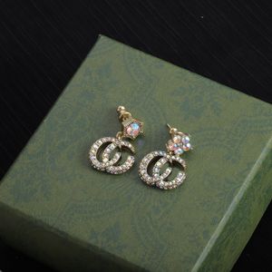 Pendientes de diseño para mujer joyería mujer Pendientes colgantes de cristal floral de color diamante