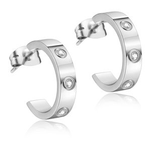 Boucles d'oreilles de créateur pour femme Boucles d'oreilles de luxe Boucles d'oreilles en or Boucles d'oreilles en acier en forme de O pour couples Charme en acier inoxydable Attrayants hommes et femmes Cadeaux de la Saint-Valentin