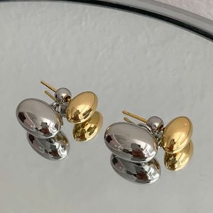 Designer Oorbellen Voor Vrouwen 925 Sterling Creatieve Ovale 14K Metalen Bean Stud Hoop Stud Met Doos Voor Party Sieraden Gift mode aangenaam verrast.