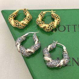 Designer oorbellen voor vrouwen oorrang vrouwelijke strass hoepel grote oorbellen luxe sieraden ronde stud met originele geschenkdoos topkwaliteit