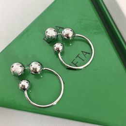 Designer oorbellen voor vrouwen oorrang vrouwelijke hoepel grote oorbellen luxe sieraden rond glanzende stud met originele cadeaubon