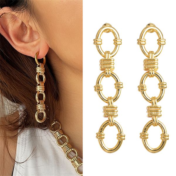 Boucles d'oreilles de créateur pour femmes, longues boucles d'oreilles suspendues, Design de mode de luxe, Costume cubain, mode coréenne, cadeau de noël indien, accessoire de bijoux féminins