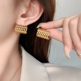 Boucles d'oreilles de créateurs pour femmes bijoux de luxe 2024 Nouvelles boucles d'oreilles 18k étalons plaqués or pour le bureau de rencontres de fête