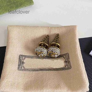 Boucles d'oreilles de créateurs pour femmes colorias vintage diamant étalon hoop étalon alphabet bijoux ensemble pour l'engagement cadeau de la Saint-Valentin