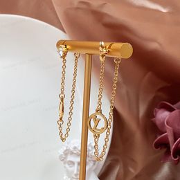 Designer oorbellen, gouden alfabet ketting oorbellen, stijlvolle charme dames sieraden, bruiloften, feesten, banketten, hoogwaardige geschenken