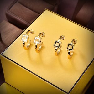 Pendientes de diseñador Pendientes de joyería de lujo de oro Mujeres Letra F Stud Ear Hoop 925 Colgante Ohrring Lady Gift Pendientes de moda