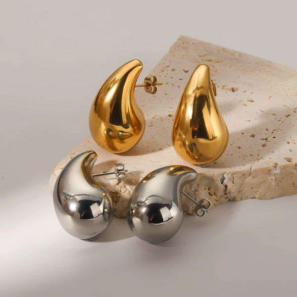 boucles d'oreilles de créateur boucles d'oreilles de concepteur de luxe Sterling Silver Hoop Stud Advanced Water Drop Orees Never Fade 18k Boucles d'oreilles en or