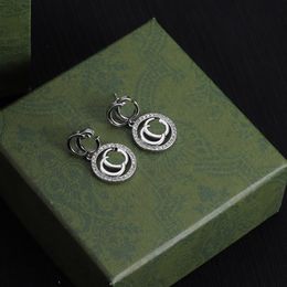 Boucles d'oreilles de créateur pendentif en argent boucles d'oreilles en diamant G bijoux cadeau de fiançailles