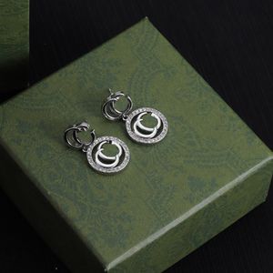 Designer oorbellen zilveren hanger diamanten oorbellen G sieraden verlovingscadeau