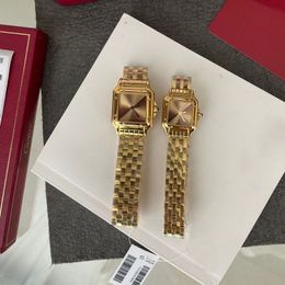 Designer elegante modieuze heren- en dameshorloges roestvrijstalen band geïmporteerd quartz uurwerk paar 22-27 mm maathorloge gratis verzending