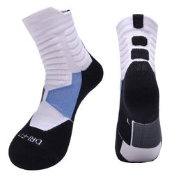 Designer Elite Basketball Socks Mid-Tube Zweet-absorberende vochtafvoerende dikke handdoekbodem Terry Running Socks Outdoor Sports Sockes