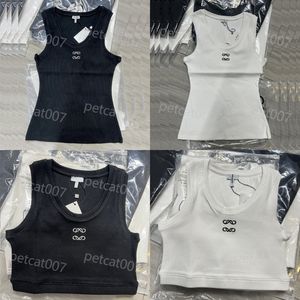 Designer Broidered Knited Vest Women Sports Tanks TEES Summer Summer Style Tricot Vest sans manches