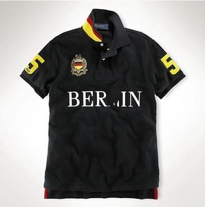 Designer geborduurd poloshirt voor heren, Berlijns poloshirt van 100% katoen, shirt met korte mouwen en stijlvol borduurwerk